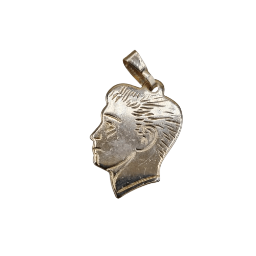 Cara de Hombre en metal dorado 1.4"Alto - Botanica Nena