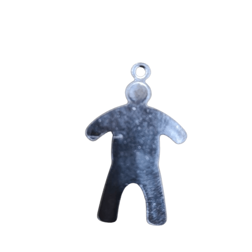 Hombre en metal plateado 1"Alto - Botanica Nena