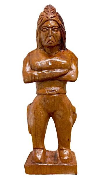Indio Tallado en Cedro 13"Alto X4"X2" - Botanica Nena