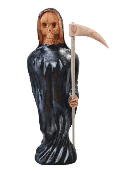 Santa Muerte en Cedro 13"Alto X 4"Ancho - Botanica Nena