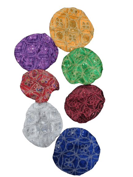 Gorros de Santo con brillantes y lentejuelas - Botanica Nena