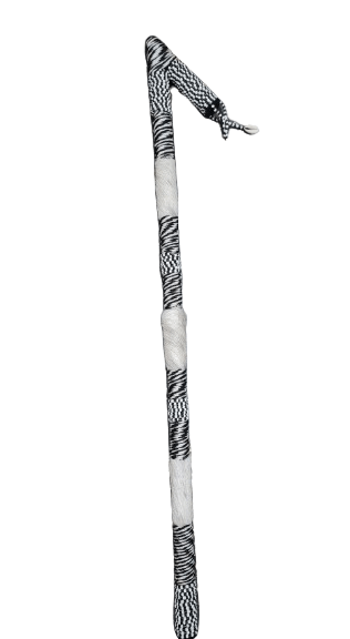 Baston Forrado de cuentas y cuero de chivo 32"Alto - Botanica Nena