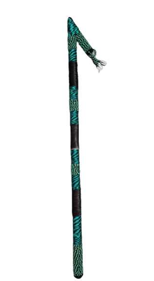 Baston Forrado de cuentas y cuero de chivo 32"Alto - Botanica Nena
