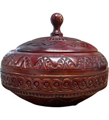 Batea Tallada Shango / Orula 16" Ancho X12"Alto - Botanica Nena