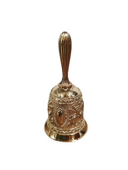 Gold ceremonial bell used in Santería rituals