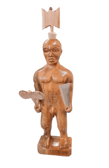 Oshe Shango 16"Alto X 4"Ancho Tallado en Cedro - Botanica Nena