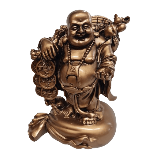 Buda grande dorado 6"Alto x 5"Ancho - Botanica Nena