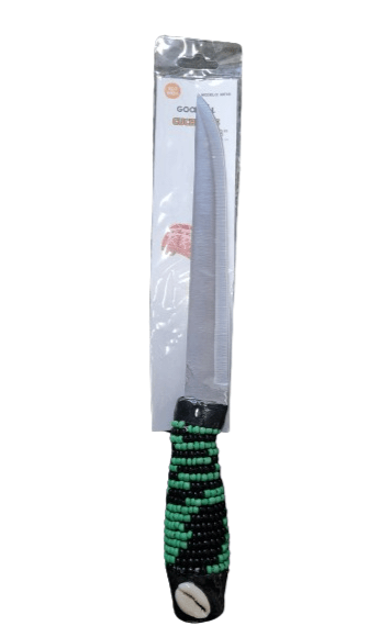 Cuchillo Forrado en cuentas para Oggun 13" Alto - Botanica Nena
