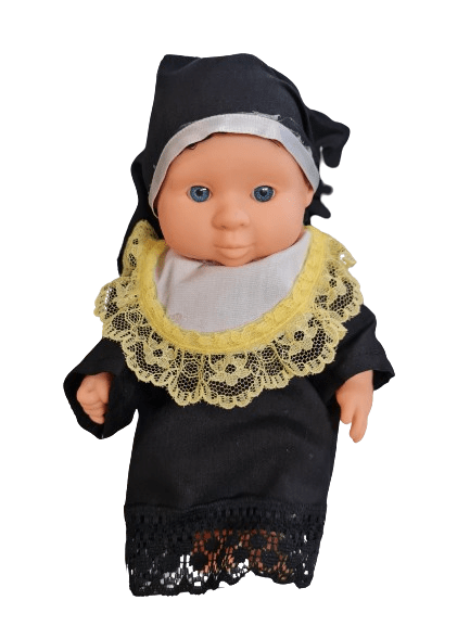 Bebe Vestida de Monja- 9"x5" - Botanica Nena