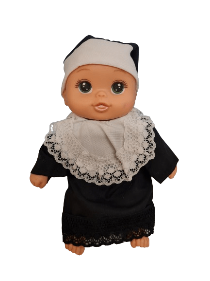 Bebe Vestida de Monja- 9"x5" - Botanica Nena