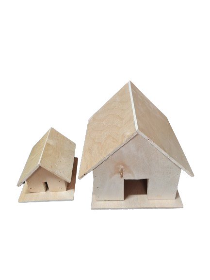 Wooden Houses Of Two Sizes