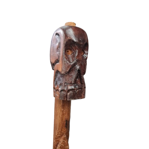 Baston de Eggun de muerto cabeza de calavera 37" Alto