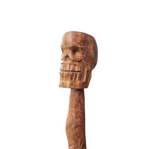 Baston de Eggun de muerto cabeza de calavera 37" Alto