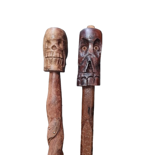Baston de Eggun de muerto cabeza de calavera 37" Alto