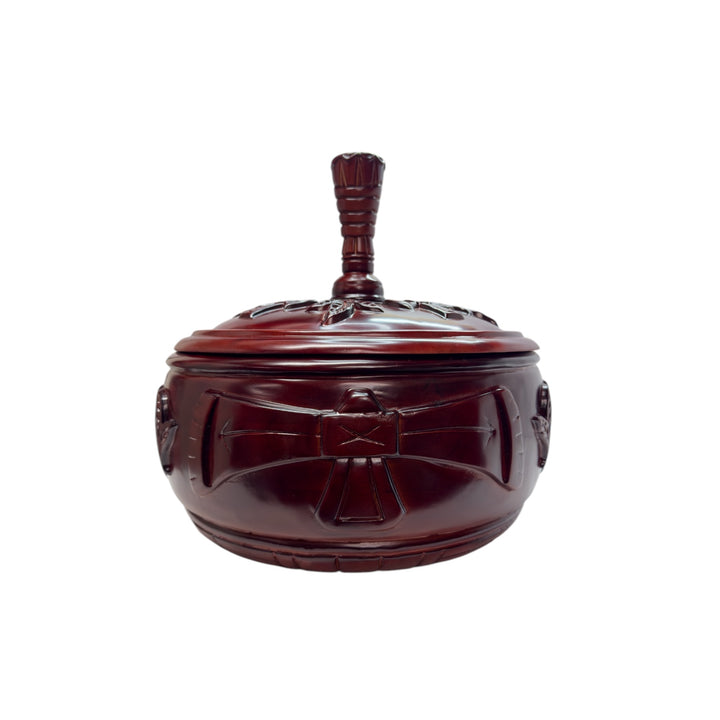 Extra-grande covered batea for Shango and Orula – side view