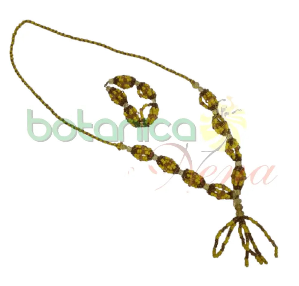 Juego de Collar e Ilde de Cabecera para Oshun - Botanica Nena