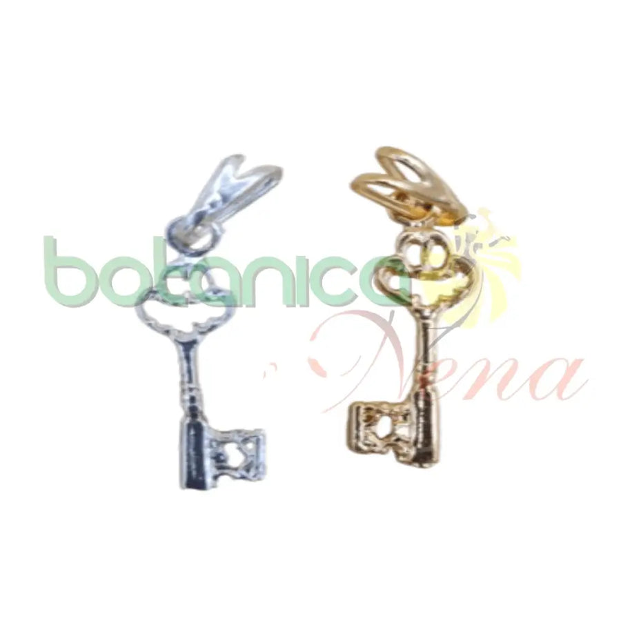Llave de Filigrama baño de Plata y Oro 1"H - Botanica Nena