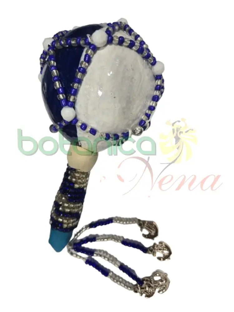 Maraca Forrada para Yemaya Unidad Pintada y forrada con cuentas