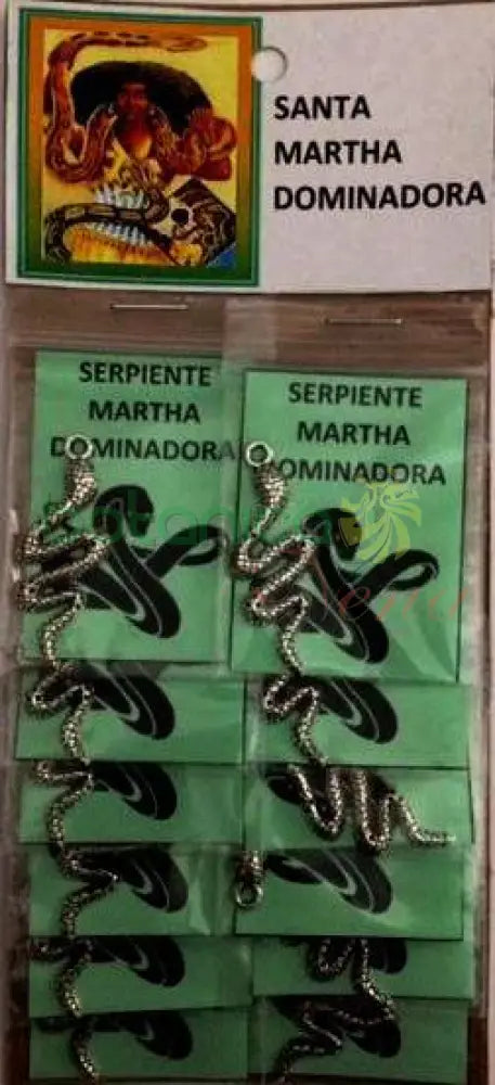 metal Serpiente Santa Martha Dominadora 1.53" pulgadas Largo ( Una Pieza) - Botanica Nena