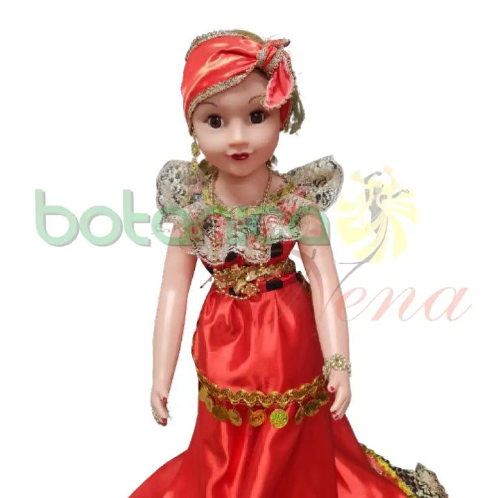 Muñeca Gitana Grande 30" Roja - Botanica Nena