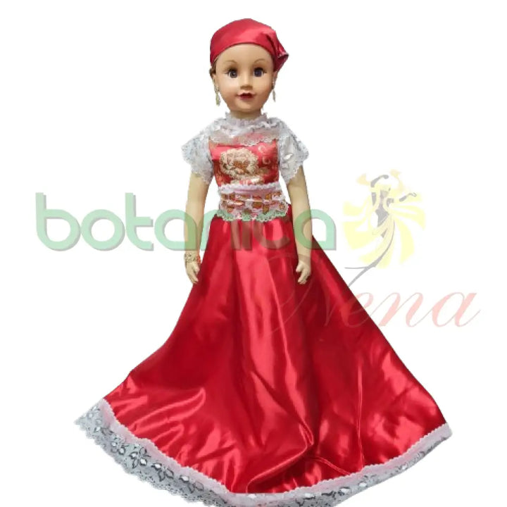 Muñeca Gitana Grande 30" Roja - Botanica Nena