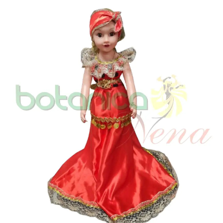 Muñeca Gitana Grande 30" Roja - Botanica Nena
