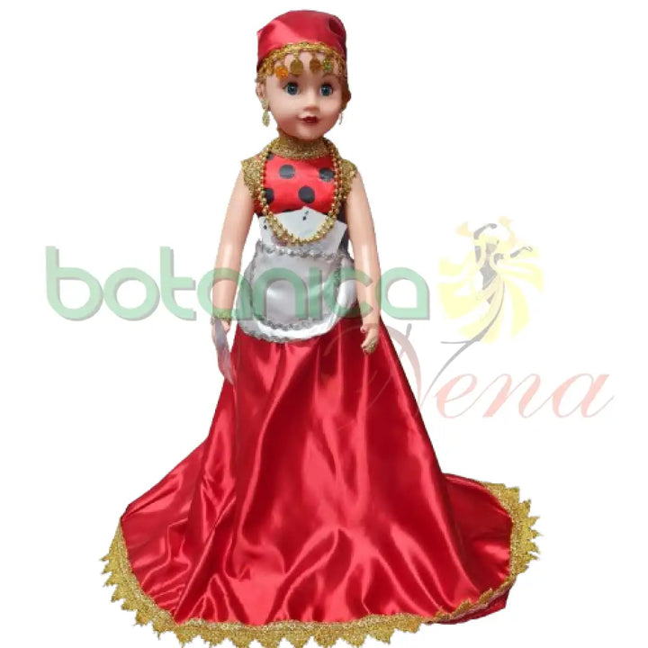 Muñeca Gitana Grande 30" Roja con negro - Botanica Nena
