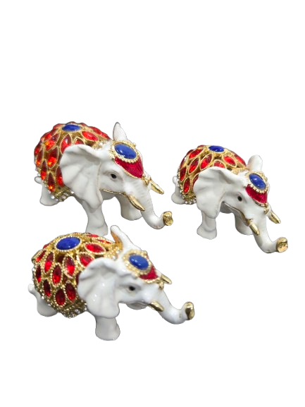 Joyeros Set 3 Elefantes con Brillantes