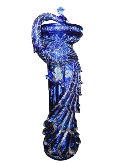 Base/Pedestal De Pavo Real Dorado 39"X15"