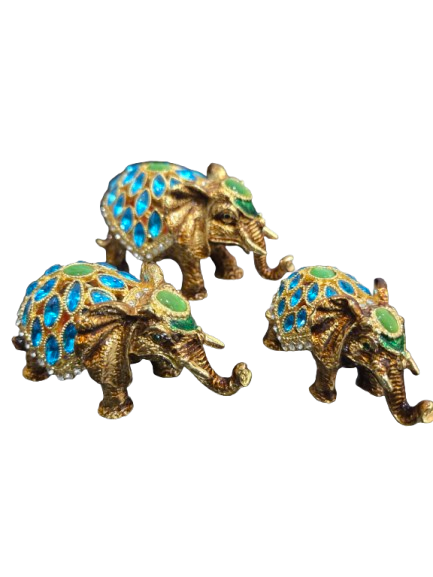 Joyeros Set 3 Elefantes con Brillantes