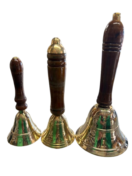 Campana Capitan / Bronce con Mango Madera