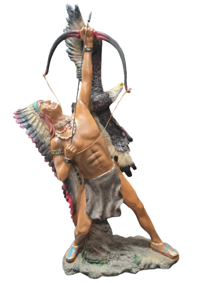 Indio con Aguila Arco y Flecha  23"