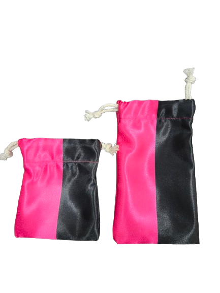 Bolsa Diloggun Algodon rosado y negro for Nana buruku
