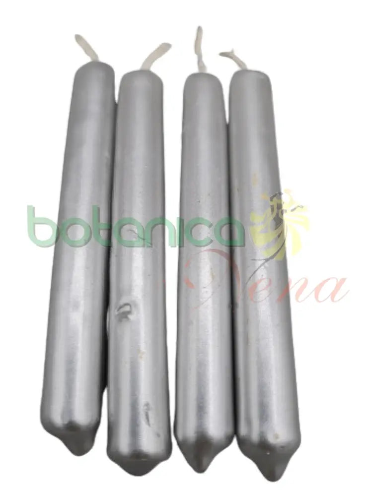 Velas Especiales Plateadas 4" Alto Unidad - Botanica Nena