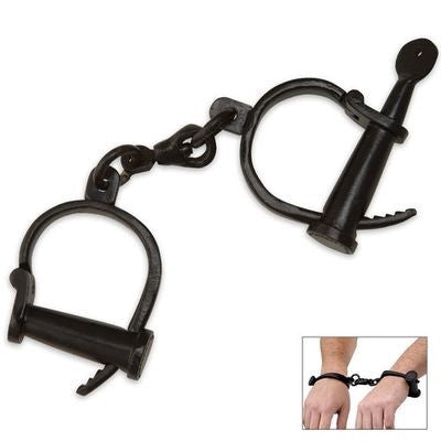 Medieval handcuffs with key