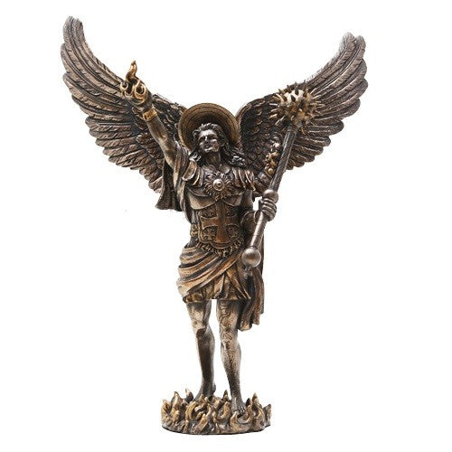 Archangel Saint Uriel 13" Bronze Resin