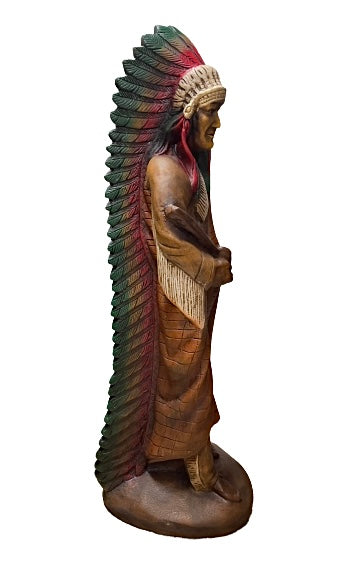 Indian Chief With Peace Pipe 37"X13"X14"