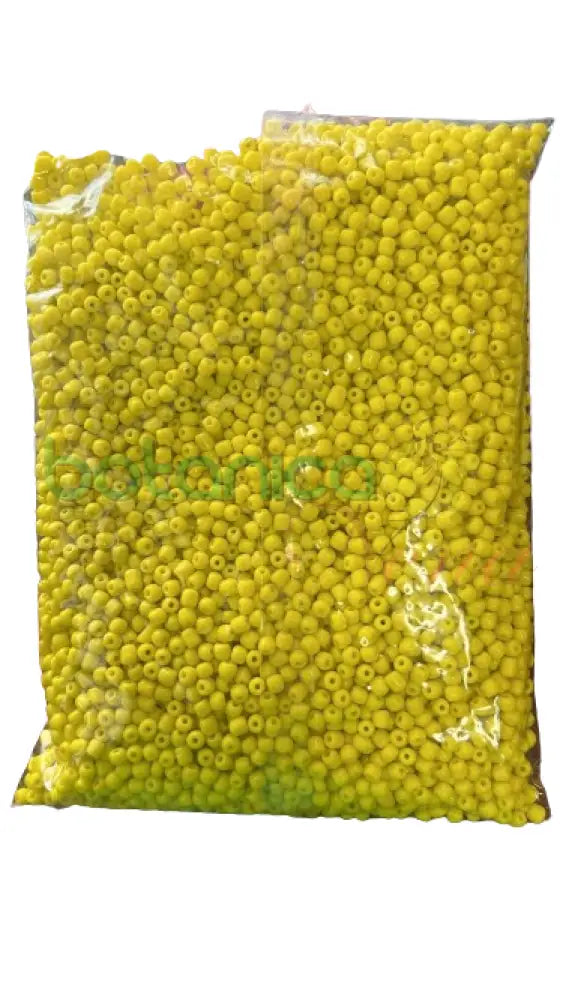 1 lb amarillo beads - cuentas amarillas