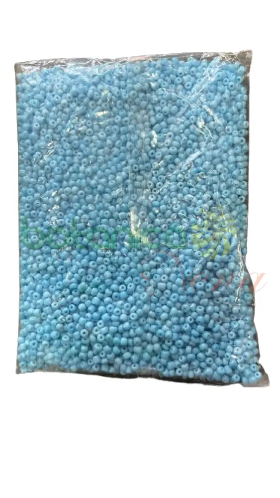 1 lb Light azul beads - cuentas azul claro - Celeste Mate