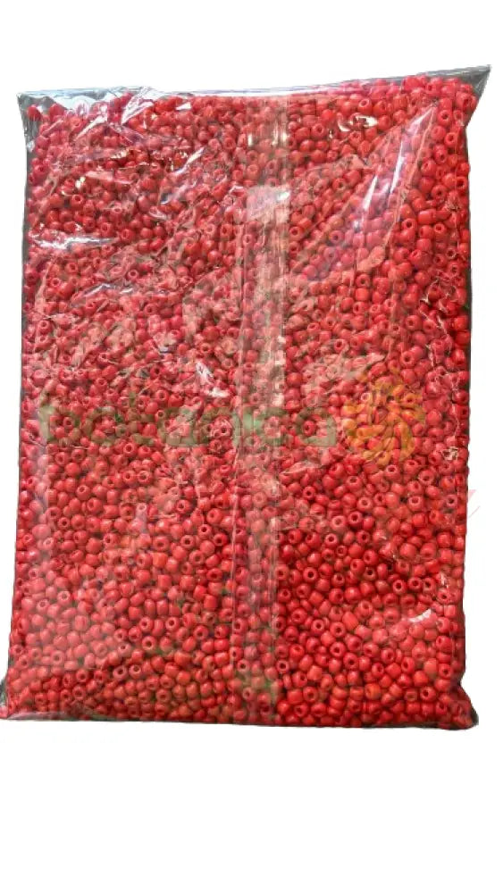 1 lb rojo beads - Cuentas rojas