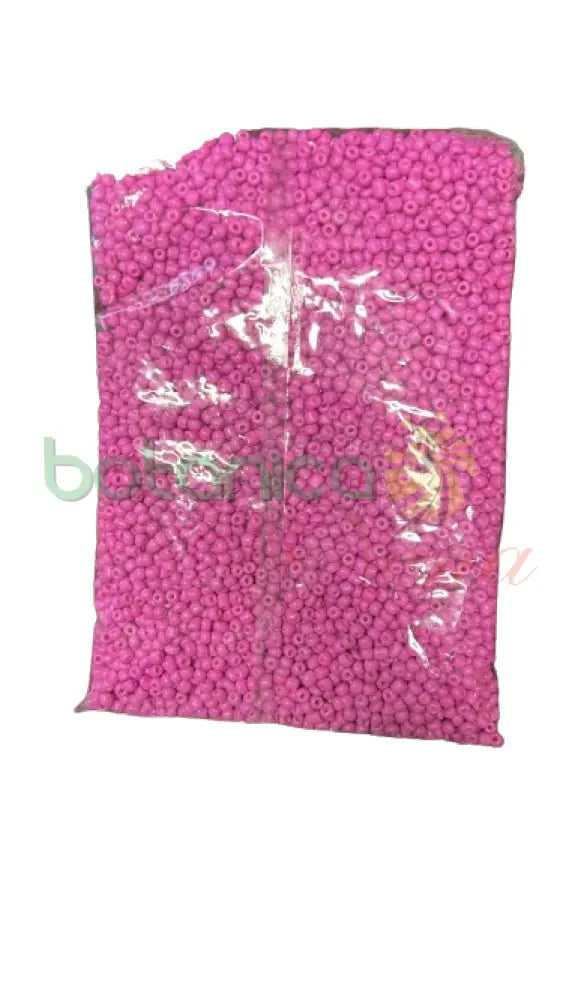 1 lb. Rose beads - Cuentas rosadas Rosado Oscura (fuscia)