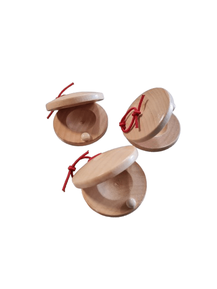 Castañuelas de Madera pequeñas redonda 2" 1 unidad - Botanica Nena