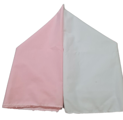 Pañuelo Rosado y Blanco  28" x 28" - Botanica Nena