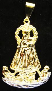 Virgen de la Cardiad del Cobre Baño de Oro - Botanica Nena