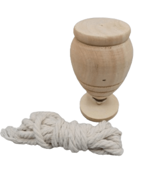 Trompo Madera 2.5"H x 1.8"W - Botanica Nena