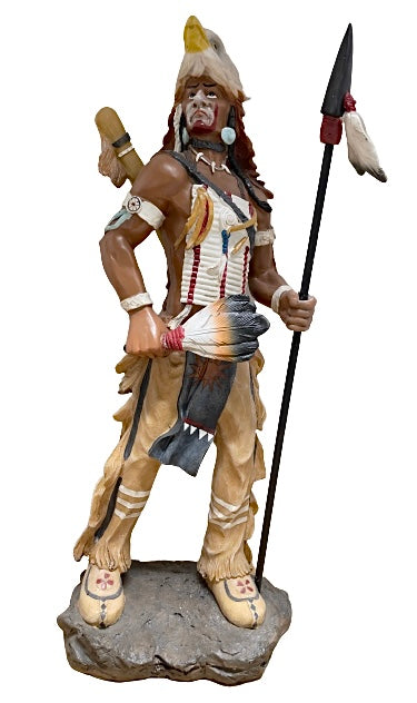 Eagle Head Indian with Spear 24"X11"