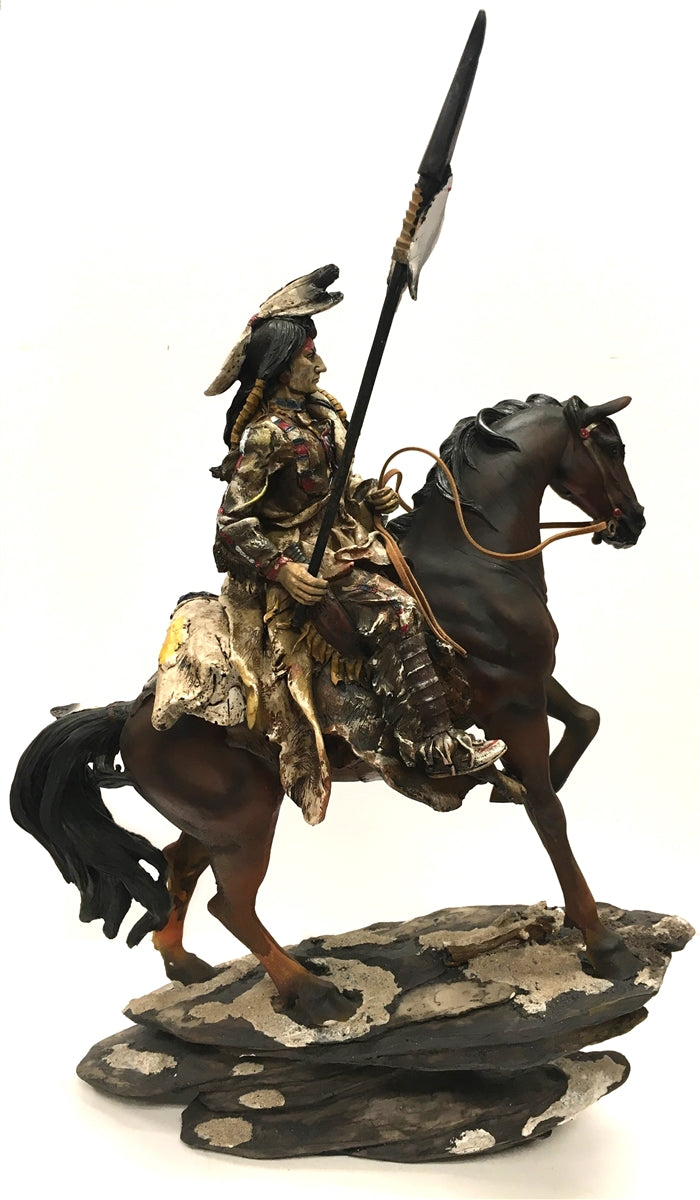 Indio A Caballo Con Lanza 18"