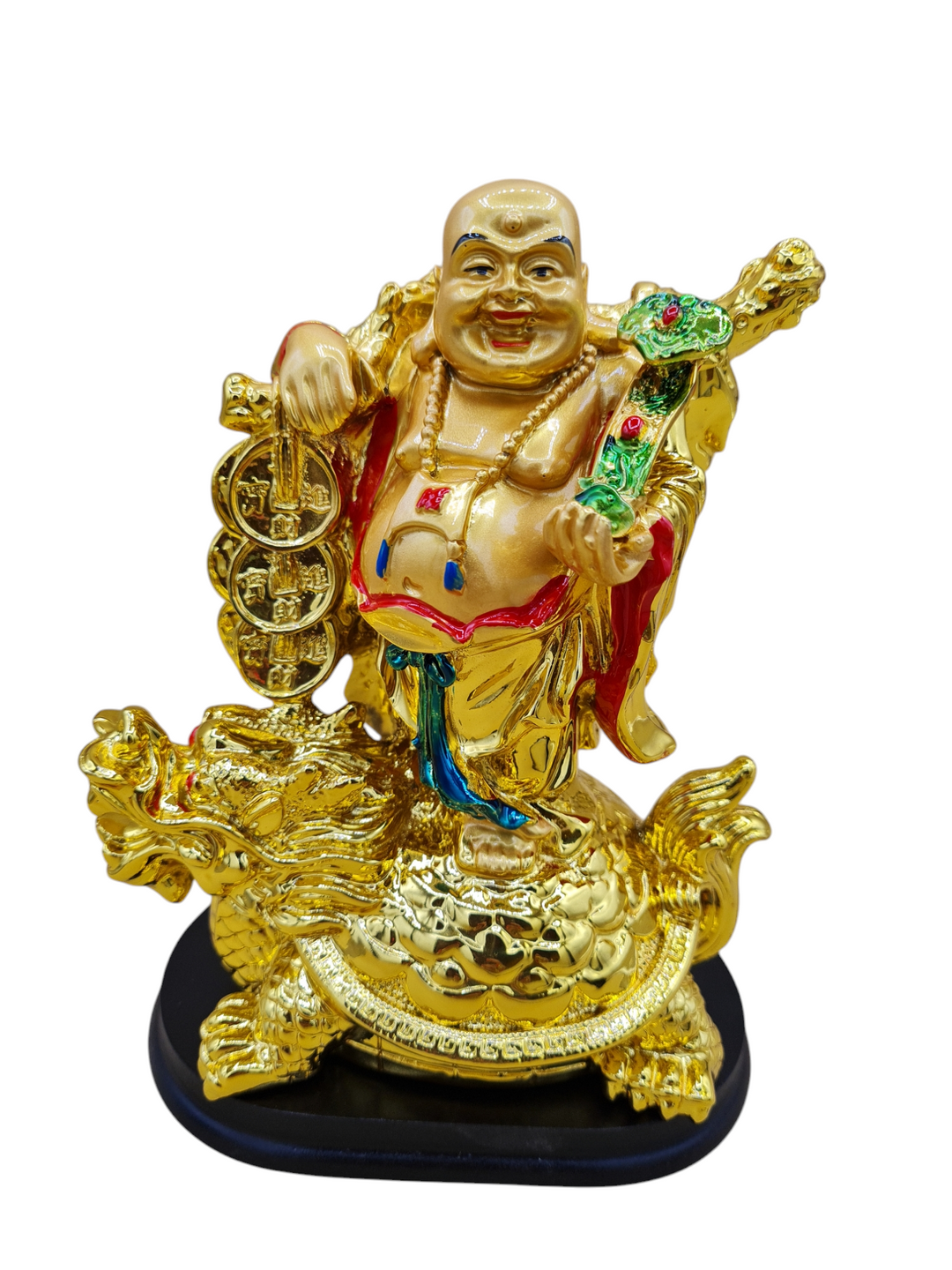 Buda / Buddha Dorado brillante Grande 7"H - Botanica Nena