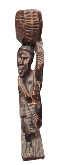 Mujer Africana Tribal 11"H x 3"W - Botanica Nena