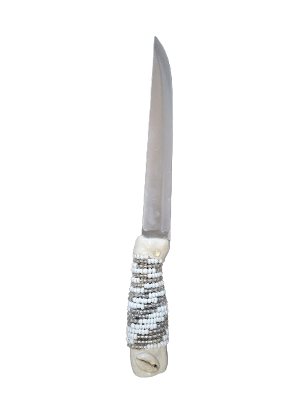 Cuchillo Forrado en cuentas para Obbatala - Botanica Nena